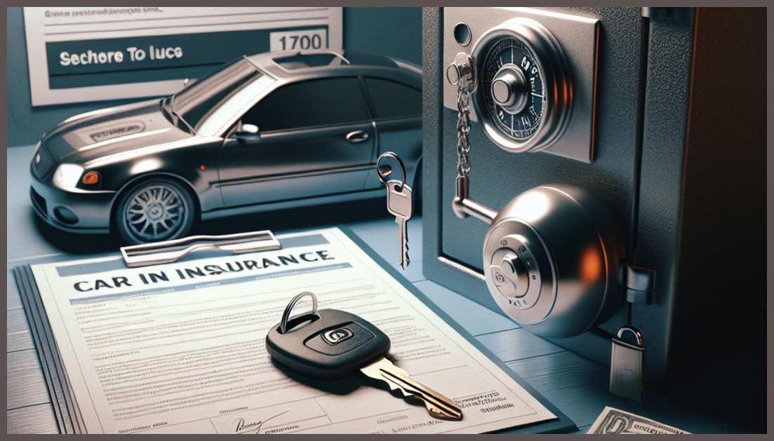 A secure car insurance representation with symbols of trust.